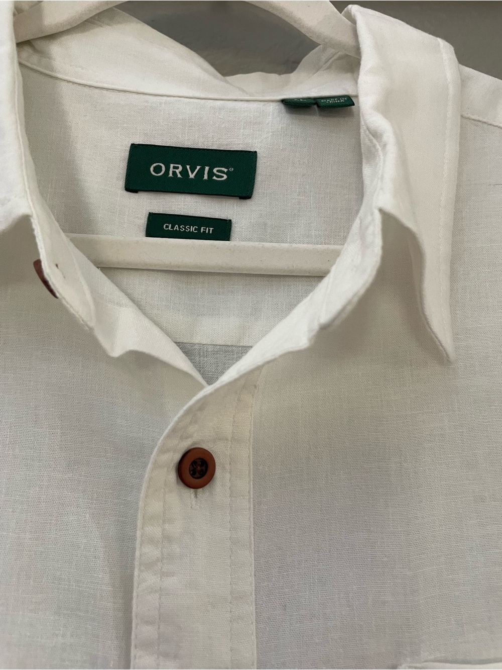 Orvis Ivory Short-Sleeve Button-Down Camp Shirt - Picture 2 of 7